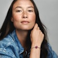 Pikkukuva 2 / 3: Charm - PANDORA - Soikea Cabochon - Fuksianpunainen - Naiset - 799309C01 Fuchsia rosa
