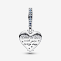 Miniatyrbillede 4 af 4: PANDORA Himmelske Shooting Star Double Heart Pendant Charm 792356C01 Flerfärgad