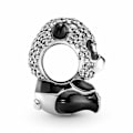 Miniatyrbillede 3 af 5: Charm - Pandora - Panda - 925 Sølv - Cubic Zirconia - Skinnende sort emalje Grå