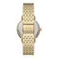 Miniatyrbillede 4 af 4: Armani Exchange Dameur - Model AX5586 - Guld rustfrit stål armbånd - 5 ATM vandtæt gyllene