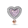 Miniatyrbillede 2 af 4: Charm - Mom & Openwork Heart - Tofarvet - Sølv - Flerfarvet - Kvinder Flerfärgad
