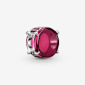 Miniatyrbillede 1 af 3: Charm - PANDORA - Oval Cabochon - Fuchsia Pink - Damer - 799309C01 Fuchsia rosa