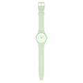 Miniatyrbillede 1 af 3: Ur - SWATCH - Caricia - Grøn silikone rem - Quartz urværk - Analogt display Grön