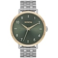 Miniatyrbillede 1 af 4: Dameur - NIXON - THE ARROW A10902877 - Kvarts - Analog - Rustfrit stål Guld, Grön, Silver