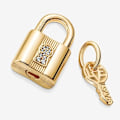 Miniatyrbillede 1 af 5: Charm - Pandora - 760088C01 - Gul - Gylden - Sølv Gul