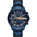 Miniatyrbillede 1 af 3: Armani Exchange herre kronograf ur - AX2430 - Blå rustfrit stål armbånd - 5 ATM vandtæt Blå