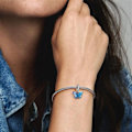 Miniatyrbillede 2 af 4: PANDORA Blå Murano Glas Sommerfugl Vedhæng Charm 792698C01 Flerfärgad