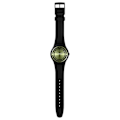 Miniatyrbillede 4 af 4: Ur - SWATCH - LEAFY LINE - 41mm - Sort - Silikone - Analog Svart, Grön