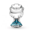 Miniatyrbillede 3 af 4: Charm - PANDORA - Disney Askepot - Sølv - Blå - Indgraverede ansigtstræk Blå