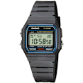 Pikkukuva 1 / 2: Montre - Casio - Vintage - Musta - Digitaalinen - Vesitiiviys WR ISO 22810 - LED-kronometri