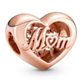 Pikkukuva 1 / 5: Charm - Pandora - Coeur Kiitos Äiti - Ruusu - Vaaleanpunakulta - Nainen Rosa