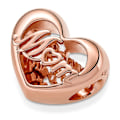 Pikkukuva 4 / 5: Charm - Pandora - Coeur Kiitos Äiti - Ruusu - Vaaleanpunakulta - Nainen Rosa