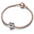 Miniatyrbillede 3 af 4: Charm - Mom & Openwork Heart - Tofarvet - Sølv - Flerfarvet - Kvinder Flerfärgad