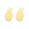 Miniatyrbillede 1 af 3: Øreringe - Mr. Wonderful - WJ10107 - 11mm - Mønster ananas i guld - Rustfrit stål Guld