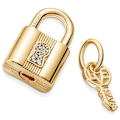 Miniatyrbillede 4 af 5: Charm - Pandora - 760088C01 - Gul - Gylden - Sølv Gul