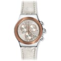 Miniatyrbillede 1 af 4: Ur - Swatch - Yvs412 - Hvidt læder - Quartz - Analog Display Vit, Silver