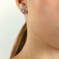 Miniatyrbillede 2 af 3: SHINE G Guess ørering UBE79072 rhodium hjerte rustfrit stål belagt Swarovski logo