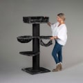 Miniatyrbillede 1 af 4: Katteseng - RHRQuality - Royalty Crown - Mørkegrå - Til store katte - 155 cm i højden Grå