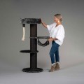 Miniatyrbillede 1 af 4: Kattetræ - RHRQuality Maine Coon Sleeper Blackline Mørkegrå Krone store katte Grå