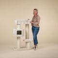 Miniatyrbillede 2 af 4: Kattetræ - RHRQuality - Devon Rex - Beige - 100-160 cm - Til store katte Beige