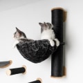 Miniatyrbillede 3 af 3: RHRQuality Katteklatrevæg - XXL Sisalstolper med luksus 45Ø Hængekøje Blackline (Mørkegrå)