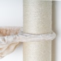 Miniatyrbillede 4 af 4: RHRQuality Cat Klatrevæg - XXL Sisal stolper med Deluxe 45Ø hængekøje (beige) Grädde