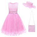 Miniatyrbillede 1 af 10: Pink mesh nederdelskjoler til børn med gratis tilbehør Style 2 130CM