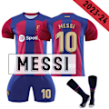Miniatyrbillede 1 af 2: 2023-2024 Barcelona hjemmefodboldtrøje til børn nr 10 Messi 8-9years