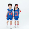 Miniatyrbilde 5 av 6: Ny 23/24 gutter og jenter Bulls 23 Basketballtrøye falske todelte lagsuniformsett for barn, svart black (3-4Y)-kids-16