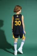 Stephen Curry No.30 Baskettröja Set Warriors Uniform för barn tonåringar Black XXL (160-165CM)