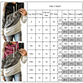 Miniatyrbilde 2 av 3: Hettegenser for kvinner med rullekrave genser hettegenser sports camo genser Leopard + rose red 4XL