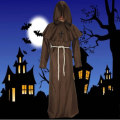 Miniatyrbillede 2 af 5: Middelalderbroder Munkehætte Renæssancepræstekostume Halloween Cosplay Brown S