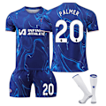 Miniatyrbild 1 av 2: 2024-2025 Chelsea Hemma Barn Fotbollströja med Strumpor NO.20 Palmer-WELLNESS 1 Adult XL