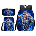Pikkukuva 1 / 5: 3kpl/setti jalkapallosupertähti Mbappe reppu opiskelija-koululaukku Y3 Backpack + Satchel