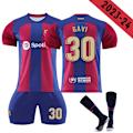 Miniatyrbillede 1 af 2: 2023-2024 Barcelona hjemmefodboldtrøje til børn nr 30 Gavi 8-9years