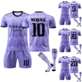 Miniatyrbillede 2 af 3: Boy'activewear nr. 9 Benzema fodboldtrøje Træningsdragt til børn #9 4-5Y