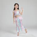 sjöjungfru dräkt baddräkt bikini barn flicka rosa 120