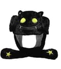 Ear Moving Jumping Hat Morsom plysj Ghost Hat Movable Ears Hat Black Ghost