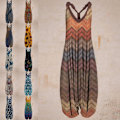 Miniatyrbillede 3 af 3: Kvinder Jumpsuit V-hals Tank Tops Jumpsuits Løs talje Bodysuit 2# XL