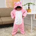 Pikkukuva 4 / 6: Lasten joulu Cosplay Animal Unisex-pyjamat Lasten flanellipossu 1-osainen pyjamat 130