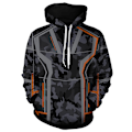 Miniatyrbillede 2 af 3: Avengers 4 Tony Cosplay Pullover hættetrøje camouflage M