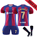 Miniatyrbillede 1 af 2: 2023-2024 Barcelona hjemmefodboldtrøje til børn nr 7 O.Dembélé 12-13years