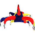 Miniatyrbild 5 av 5: Jester Hat med klockor Rolig Clown Hatt Huvudbonader Flerfärgad Carnival Rolig Halloween kostym