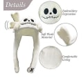 Miniatyrbillede 4 af 5: Ear Moving Jumping Hat Sjov plys Ghost Hat Movable Ears Hat White Ghost