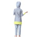 Miniatyrbilde 5 av 9: Barn Jenter Burkini Badetøy Full Dekning Badekar Grey 140cm