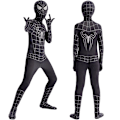 Pikkukuva 1 / 3: Spider-Man lasten Halloween-asu, topattu haalari ja naamio Musta Black 130