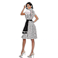 Miniatyrbillede 2 af 4: Hurtig levering højkvalitativ traditionel tysk pläd Dirndl-klänning Oktoberfest-kostym for voksne kvinder Halloween-fest Style1 Black M