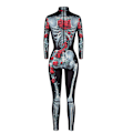 Miniatyrbillede 3 af 4: Kvinder Halloween 3D Skull Skeleton Shape Jumpsuit Party Cosplay M