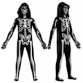 Pikkukuva 1 / 3: Lasten Skeleton Jumpsuit -asu Halloween Cosplay 100cm