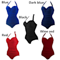 Miniatyrbillede 3 af 10: Tummy Control polstret badedragt til kvinder wine red XL